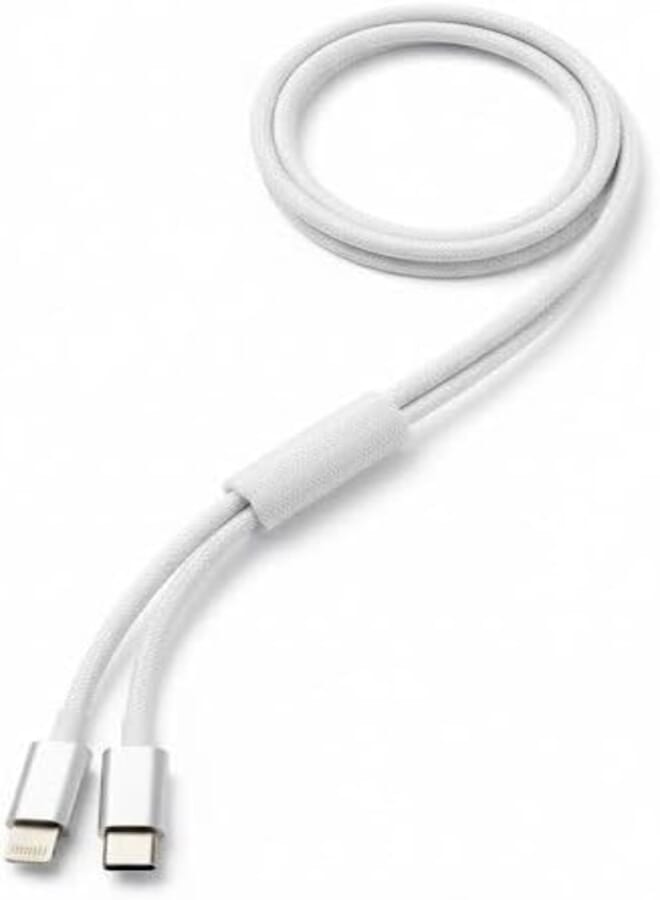 K3-K71 Fast Charging Cable (USB-C To Lightning) 1.2m Nylon Braided Charger Cord, Supports PD 100W, Data Transfer Compatible with iPhone - Silver